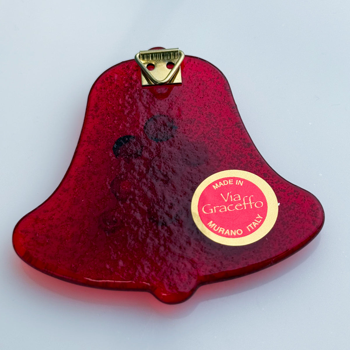 Murano Glass Ornament Millefiori Tree, Bell, Made in Italy