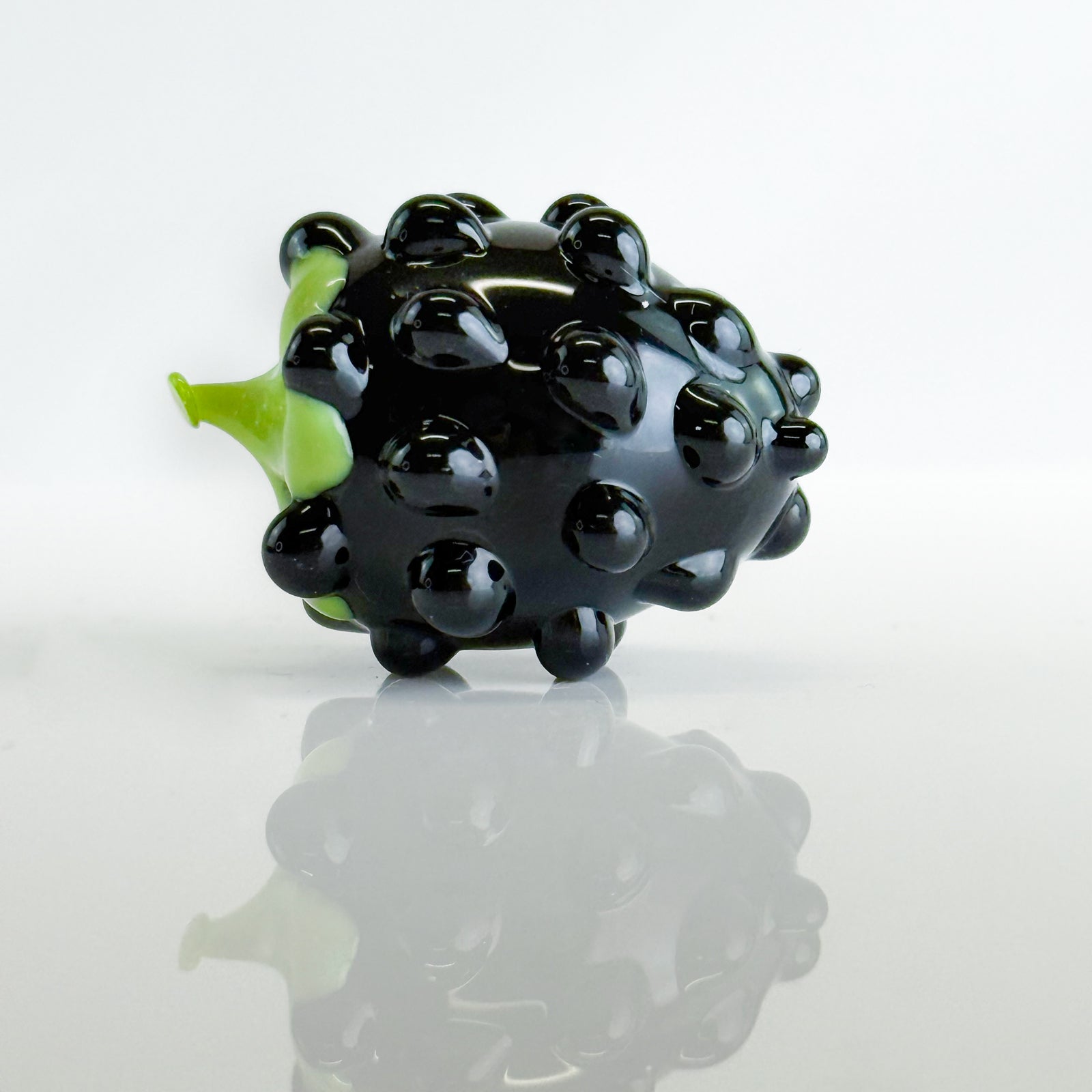 Set of three artificial Murano glass blackberries, realistic blackberries for decorative floral arrangements by MyItalianDecor