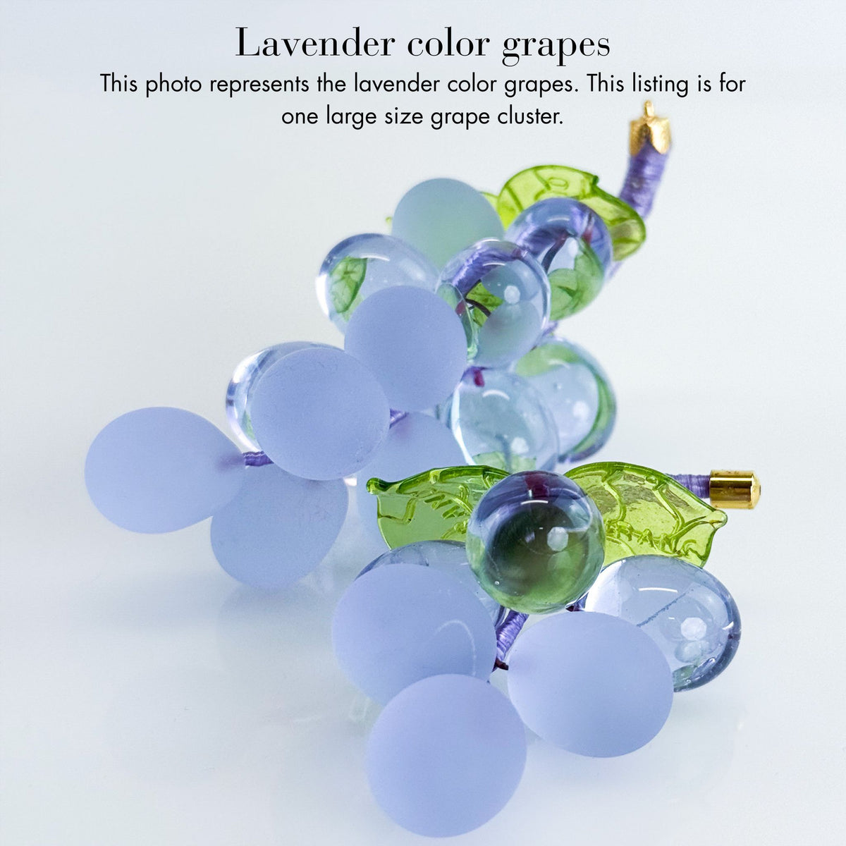 Murano Glass Grape Cluster, Large, Made in Italy