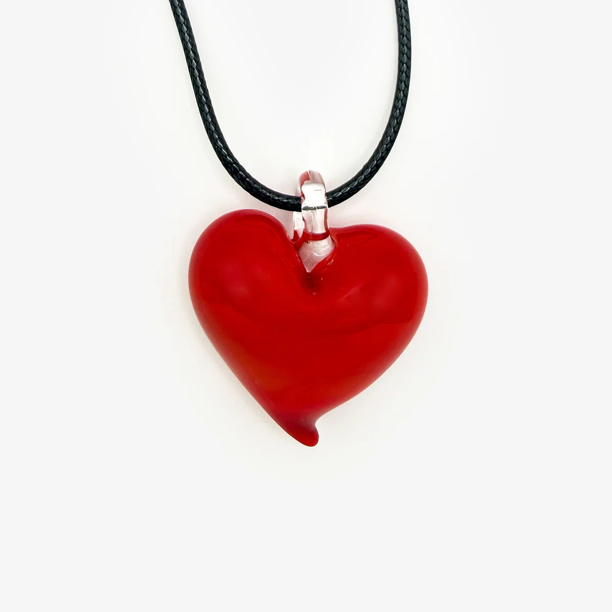 Heart Earrings and Necklace, Murano Glass