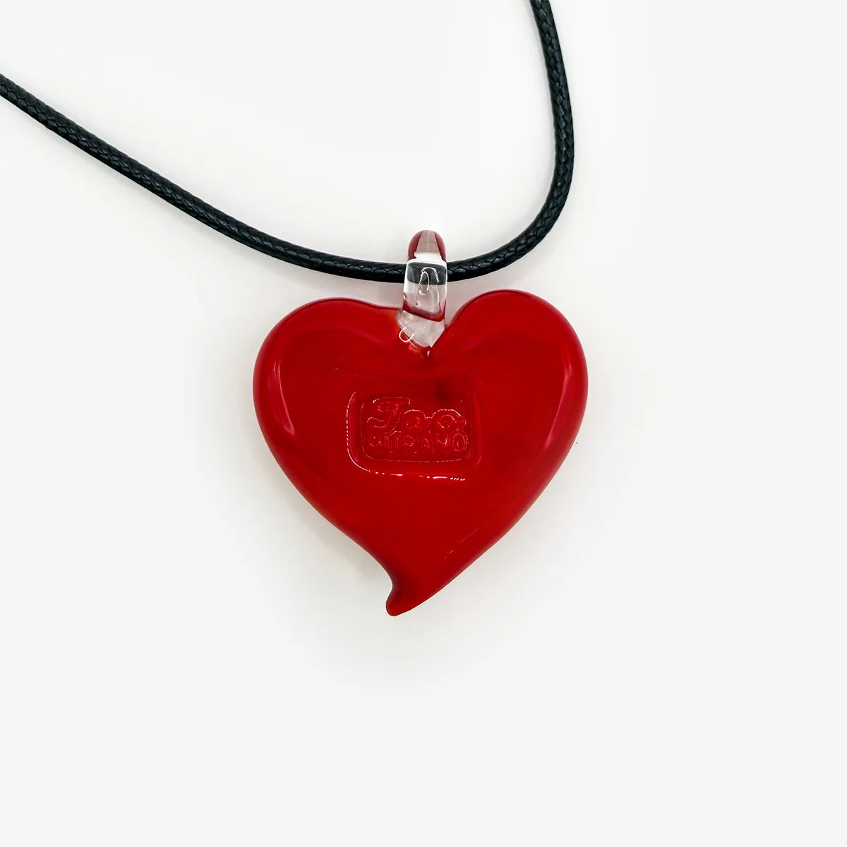 Heart Earrings and Necklace, Murano Glass