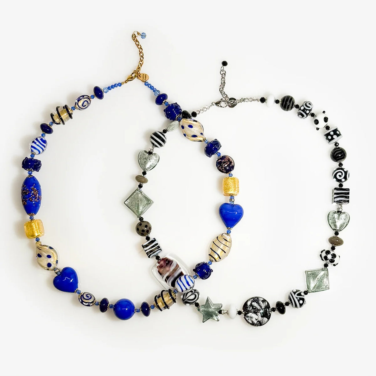 Lampwork Murano Beaded Necklace, Medium Length