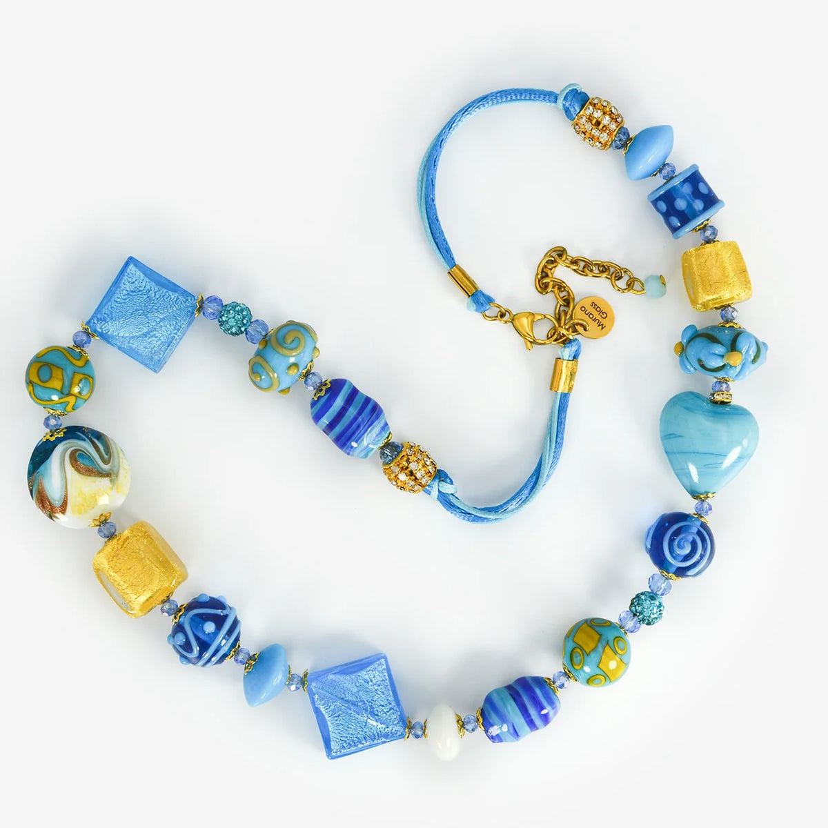 Colorful Murano glass necklace by My Italian Decor featuring vibrant beads, handcrafted Italian jewelry for stylish accessories.
