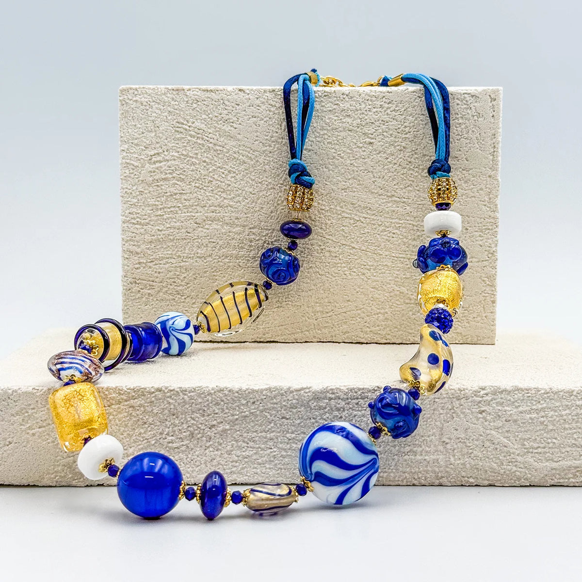 Luna Statement Murano Glass Necklace, Made in Italy