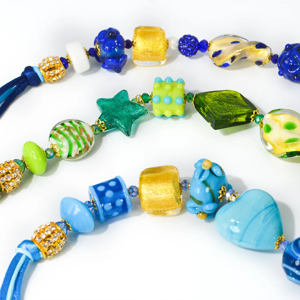 Luna Statement Murano Glass Necklace, Made in Italy