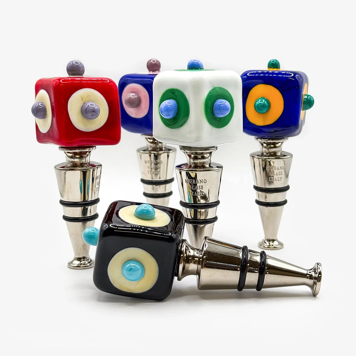 Murano Glass Wine Stopper, Dots
