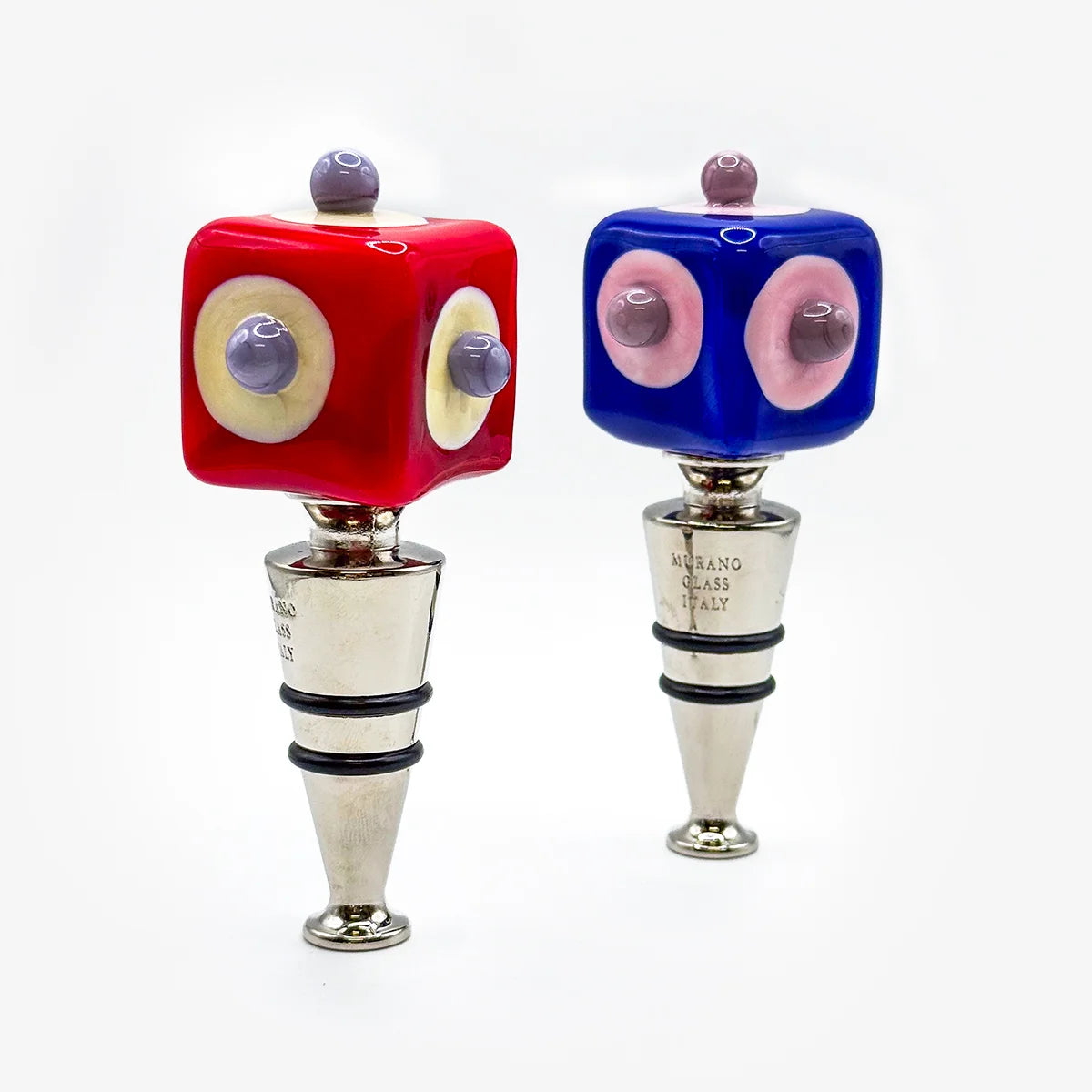 Murano Glass Wine Stopper, Dots