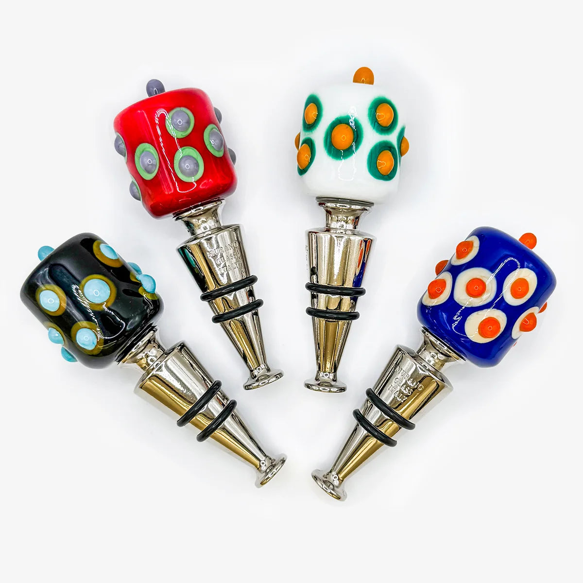 Murano Glass Wine Stopper, Dots