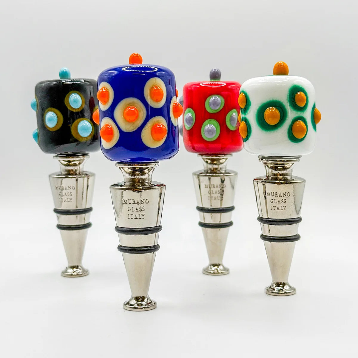 Murano Glass Wine Stopper, Dots