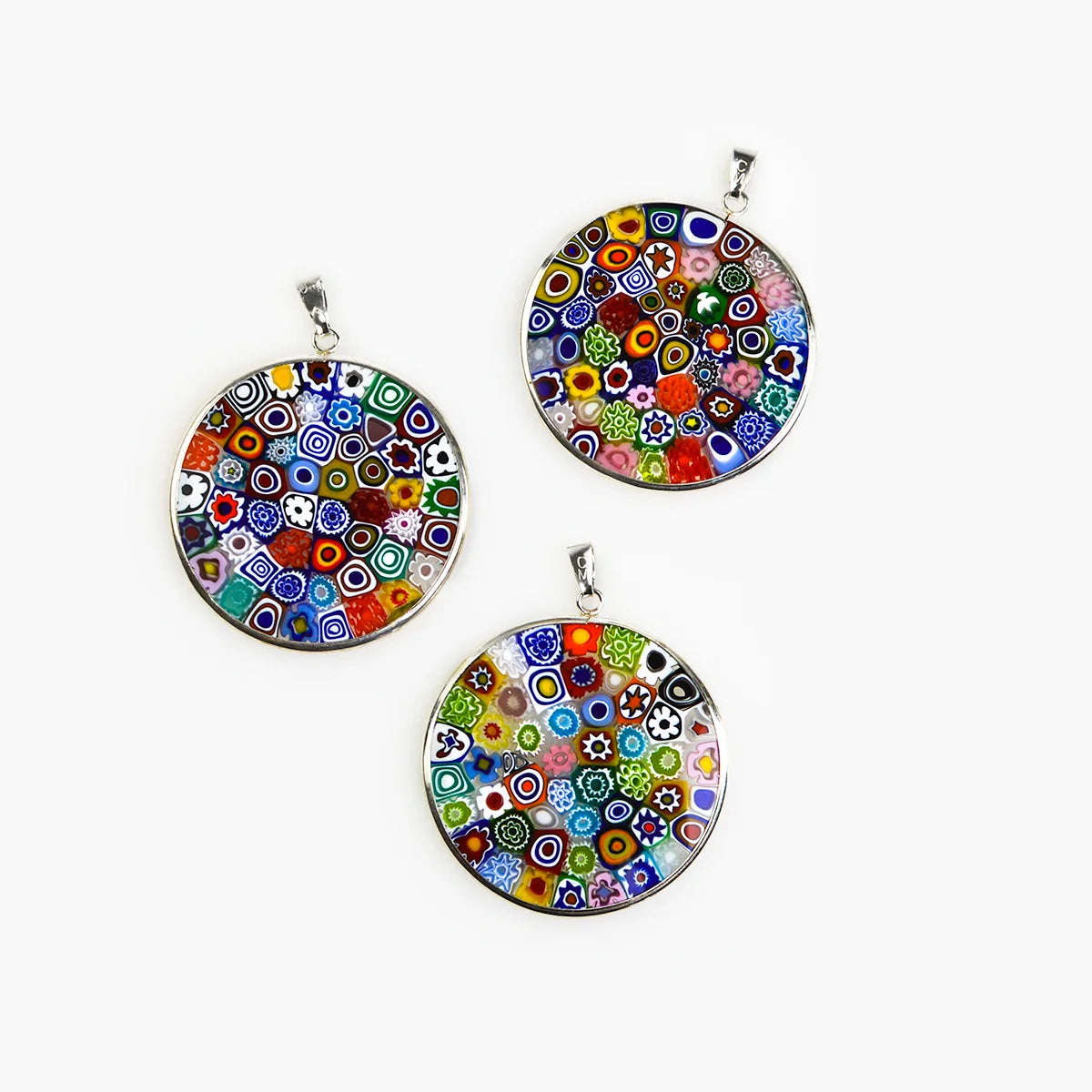 Large Millefiori Disc Pendant