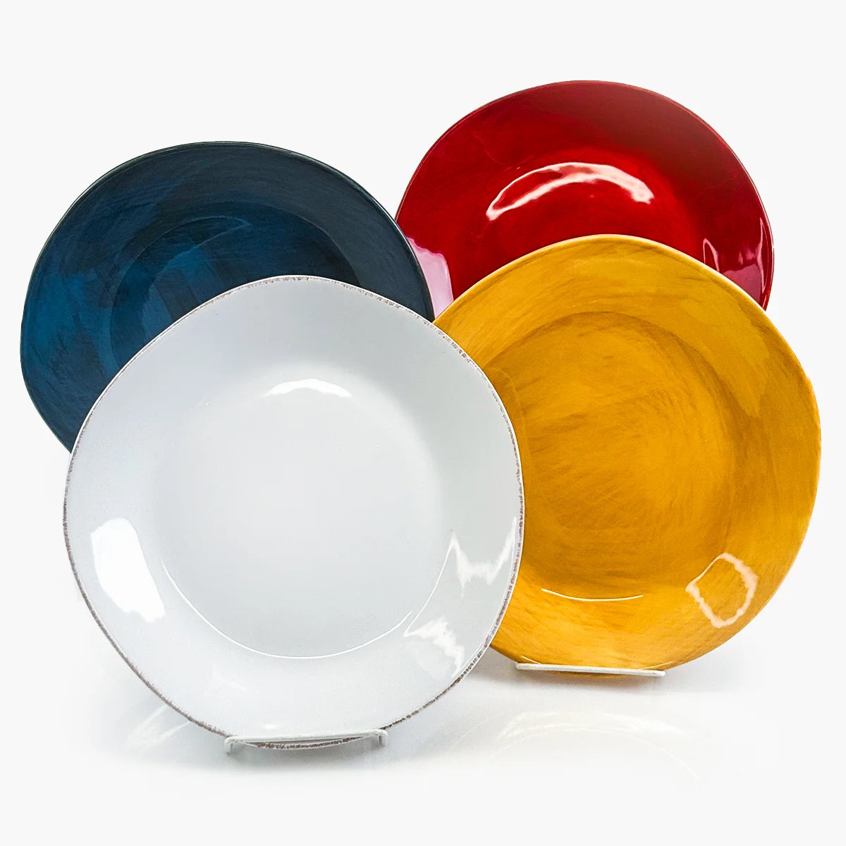 Set of two Tuscan ceramic dinner plates by My Italian Decor, featuring handcrafted Italian design and intricate detailing.