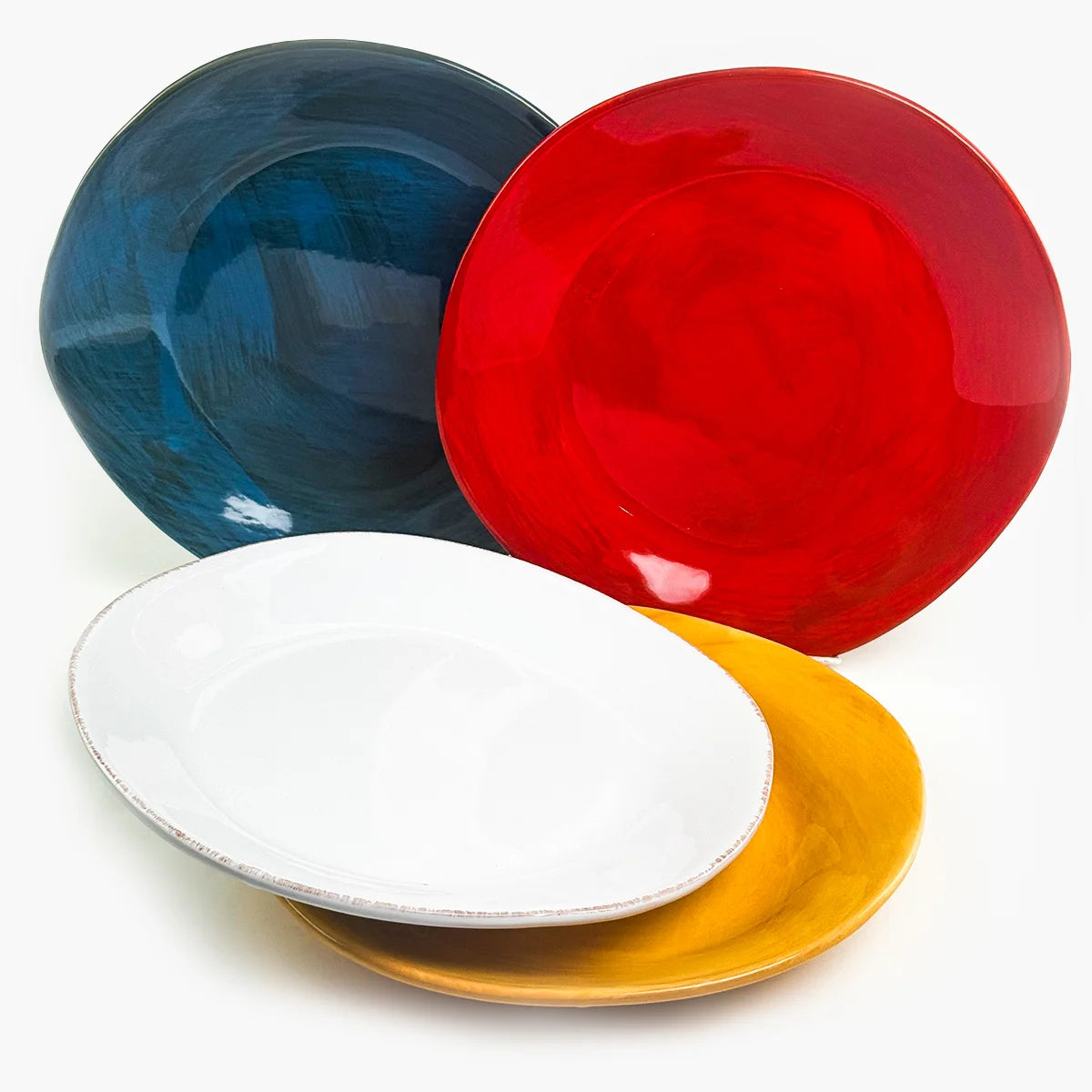 Set of two Tuscan ceramic dinner plates by My Italian Decor, featuring traditional Italian design and craftsmanship.