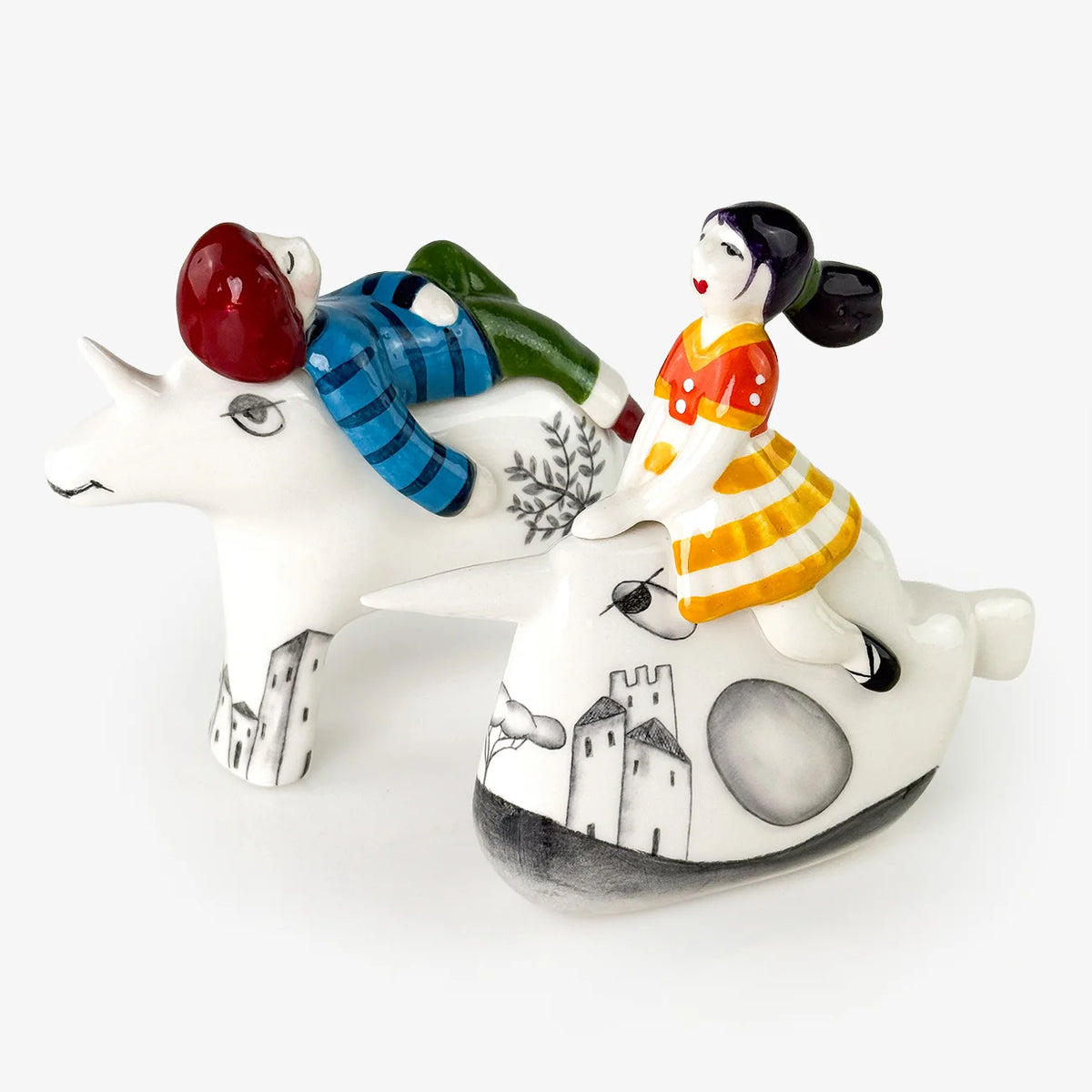 Ceramic Adventure Rider Figurine from Naples