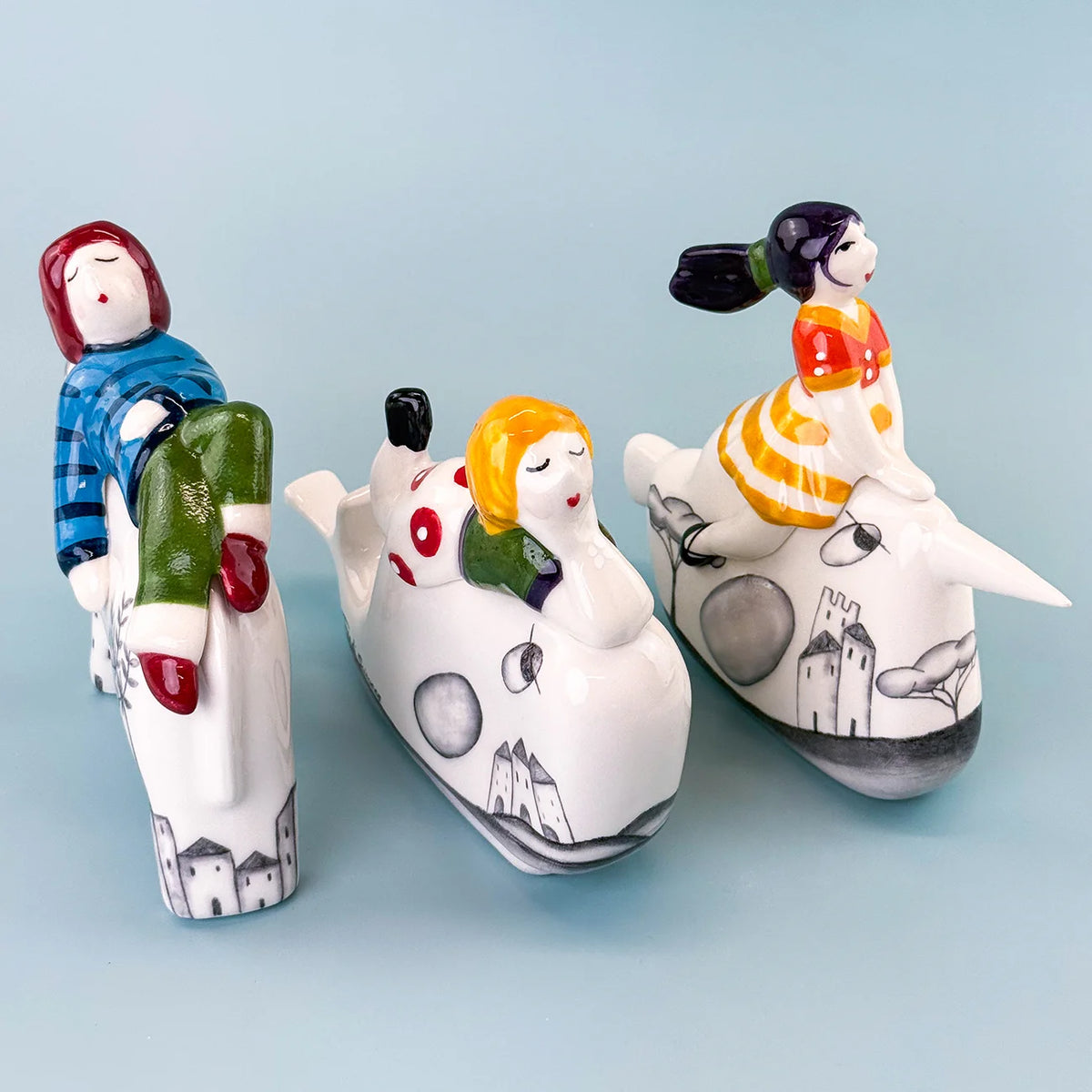 Ceramic Adventure Rider Figurine from Naples