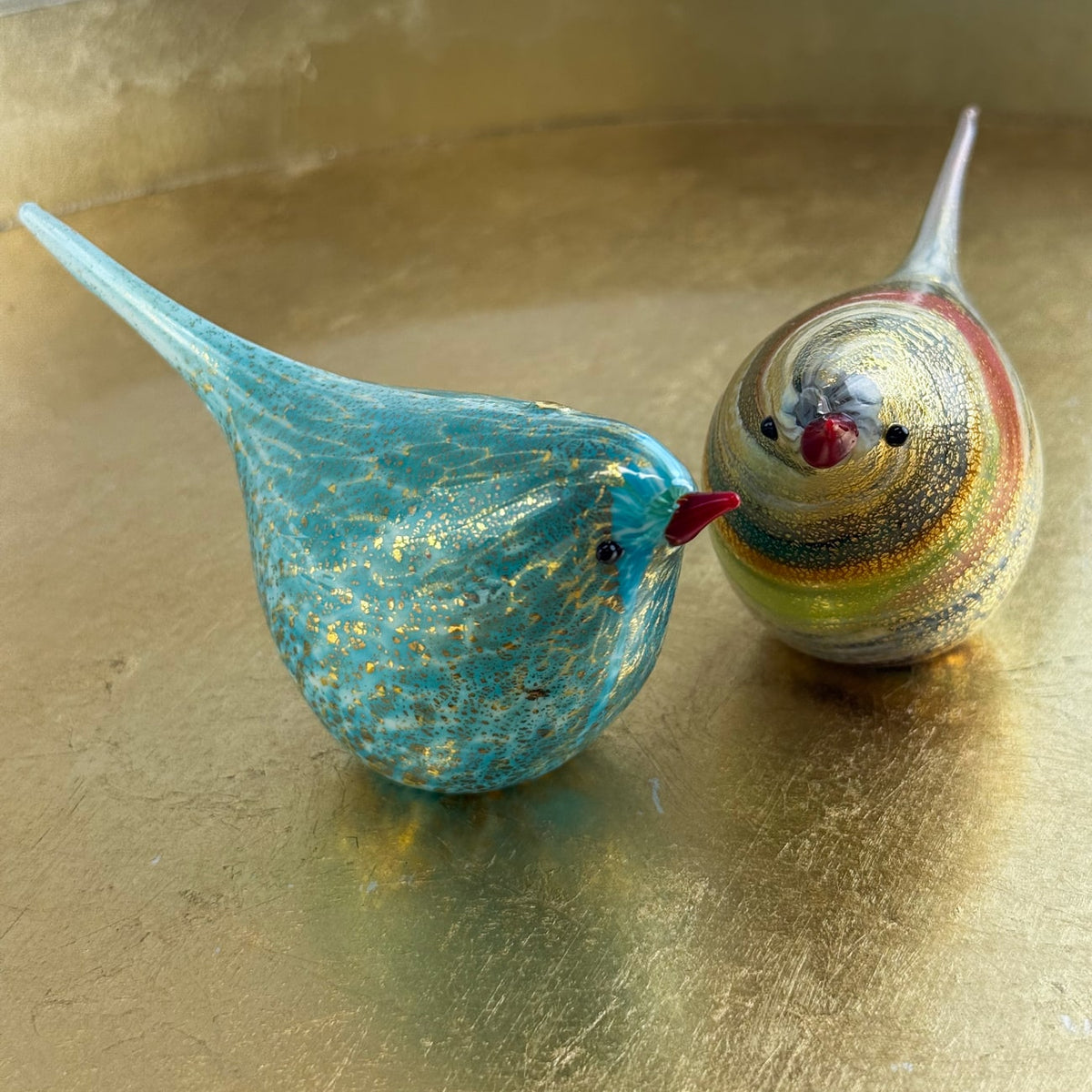 Murano Glass Hand Blown Chirpie Bird - Luigi - Glass Bird