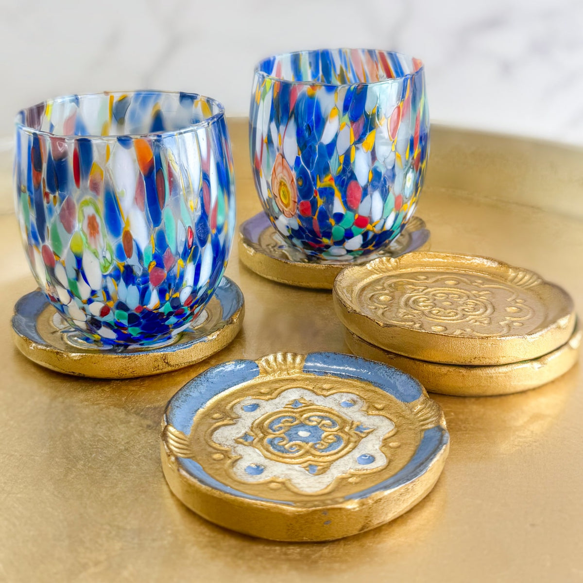 Florentine Wood Coasters Sets