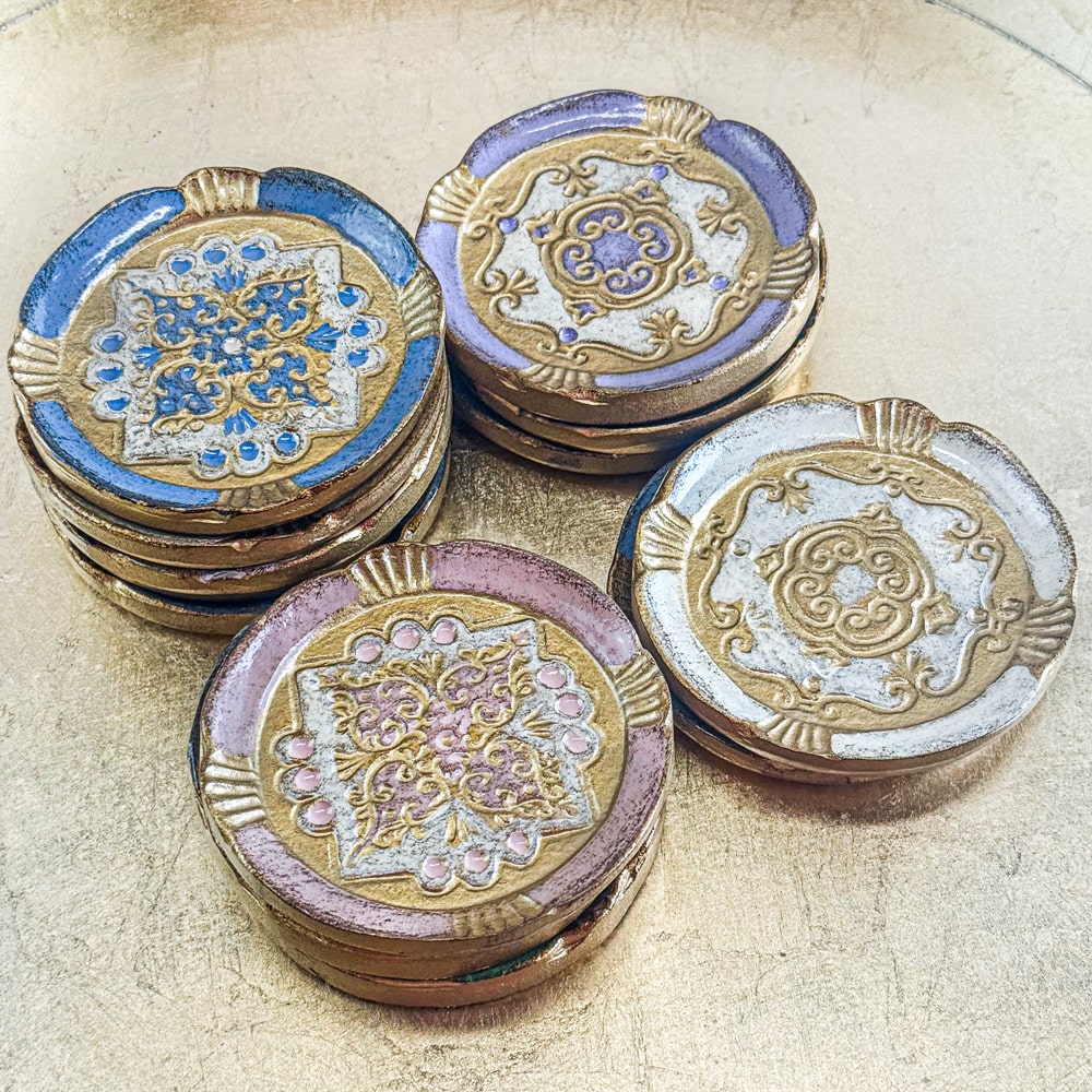 Florentine Wood Coasters Sets