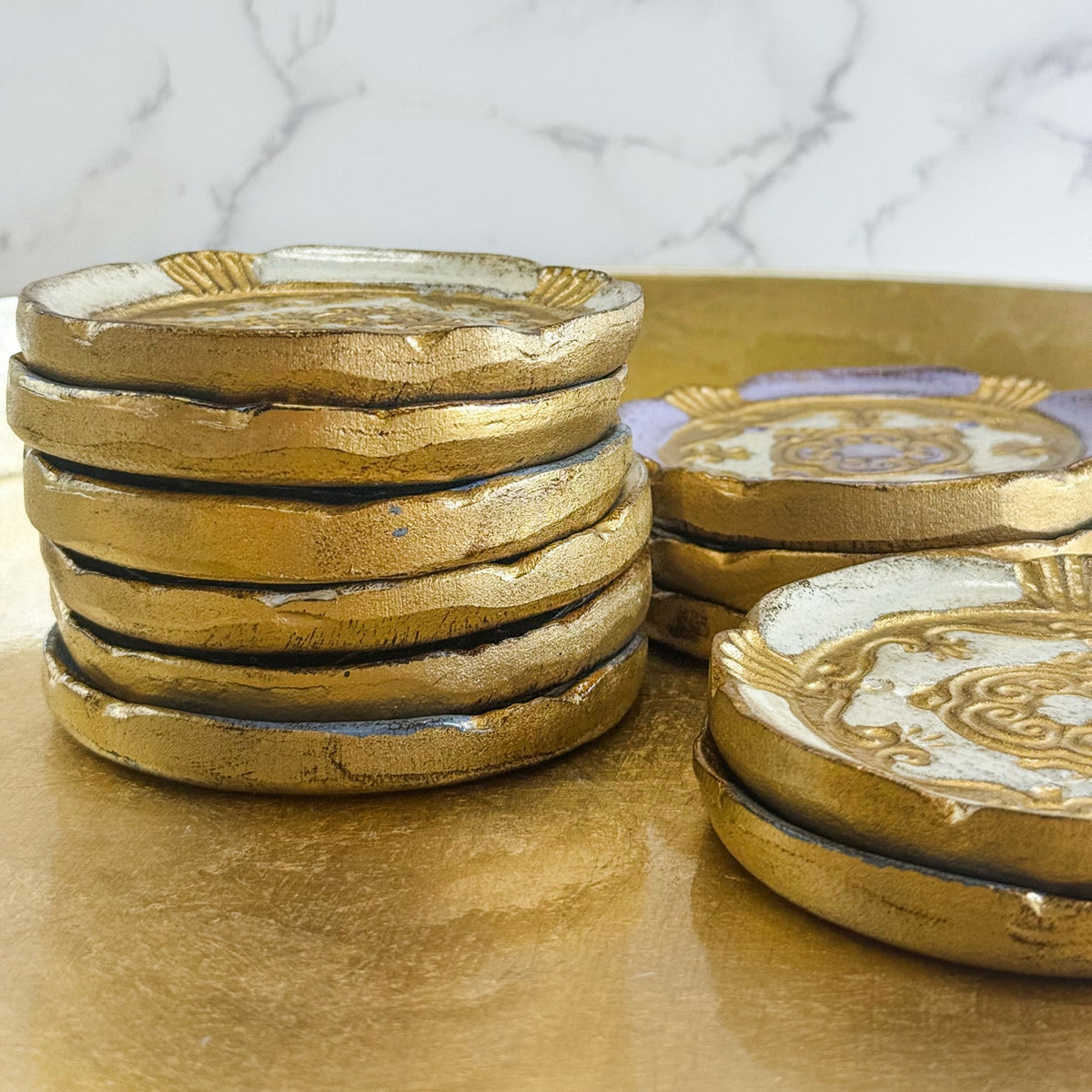 Florentine Wood Coasters Sets