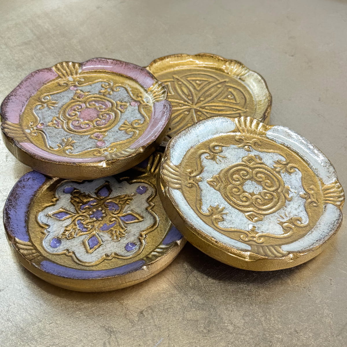 Florentine Wood Coasters Sets