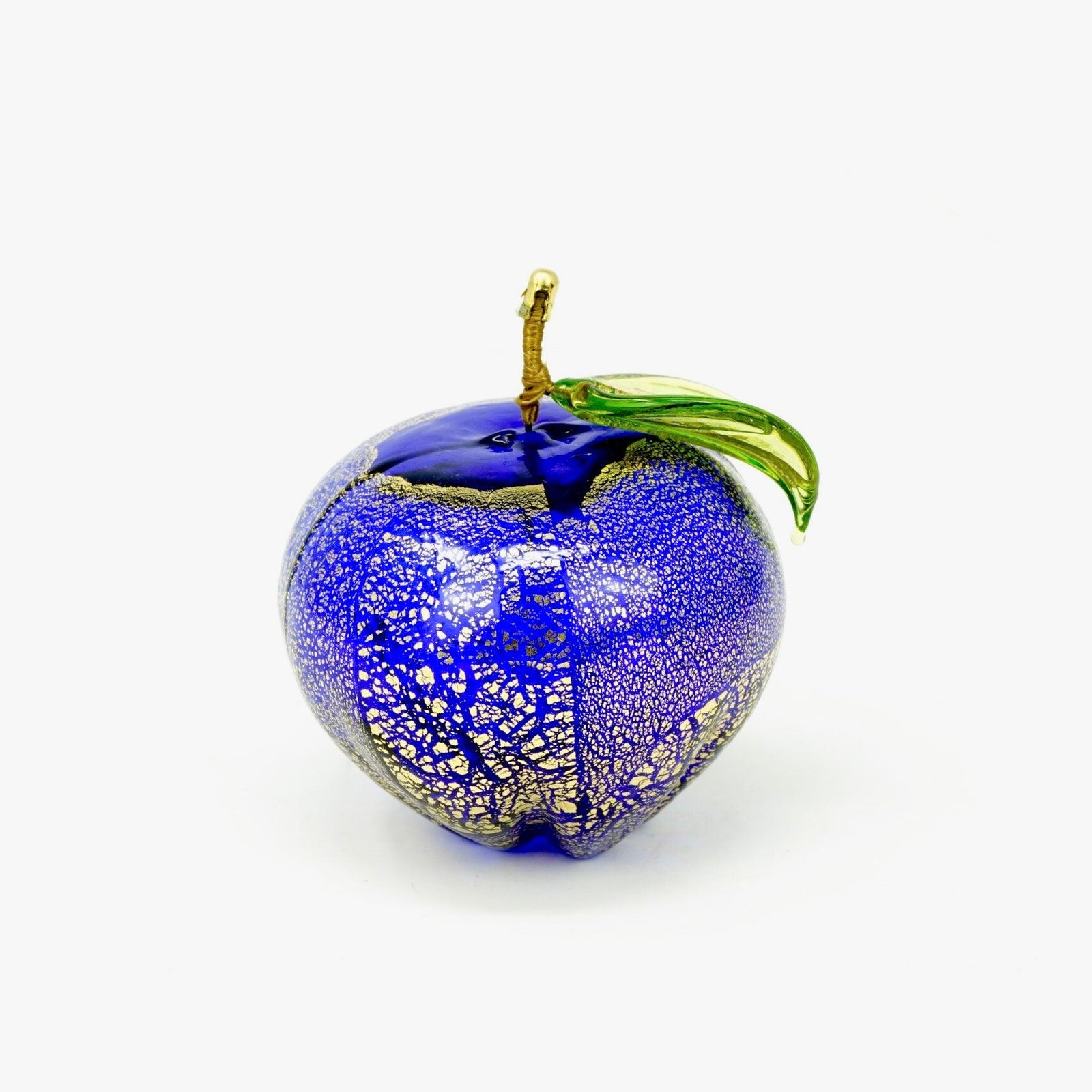 Murano Blown Glass Apple, 24k Gold Foil, Hand Blown in Italy - My Italian Decor