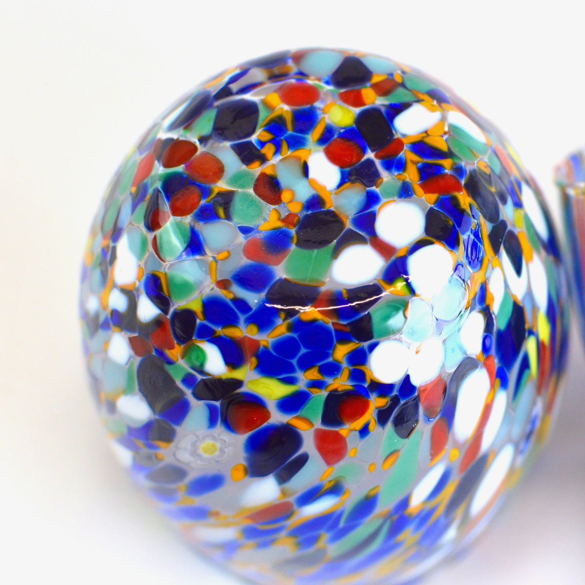 Italian Glass Pitcher - Drink Glasses - Multicolored spots - Made in Italy - My Italian Decor