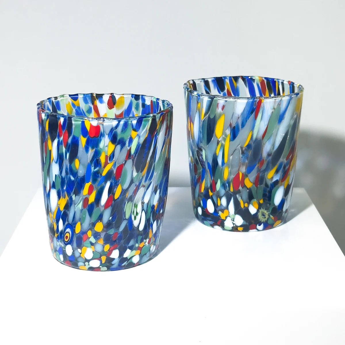 Set of 2 Confetti Tumblers, Mini and Standard