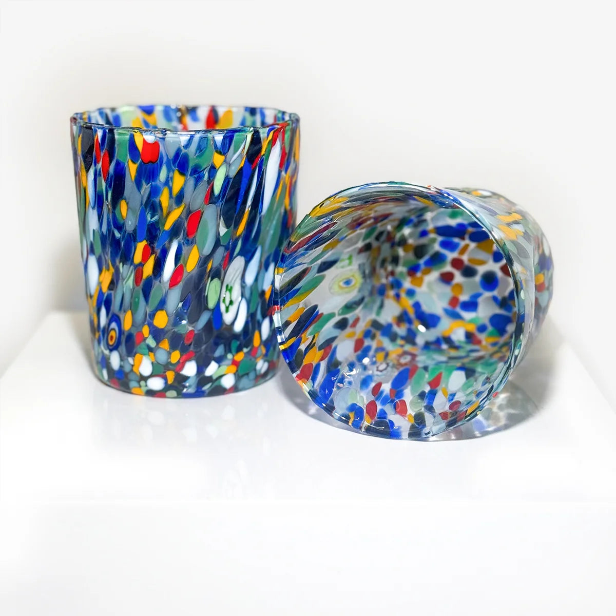 Set of 2 Confetti Tumblers, Mini and Standard