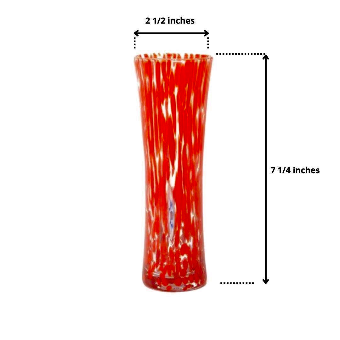 Contemporary Murano glass bud vase by MyItalianDecor, made in Italy, featuring vibrant colors and sleek modern design.
