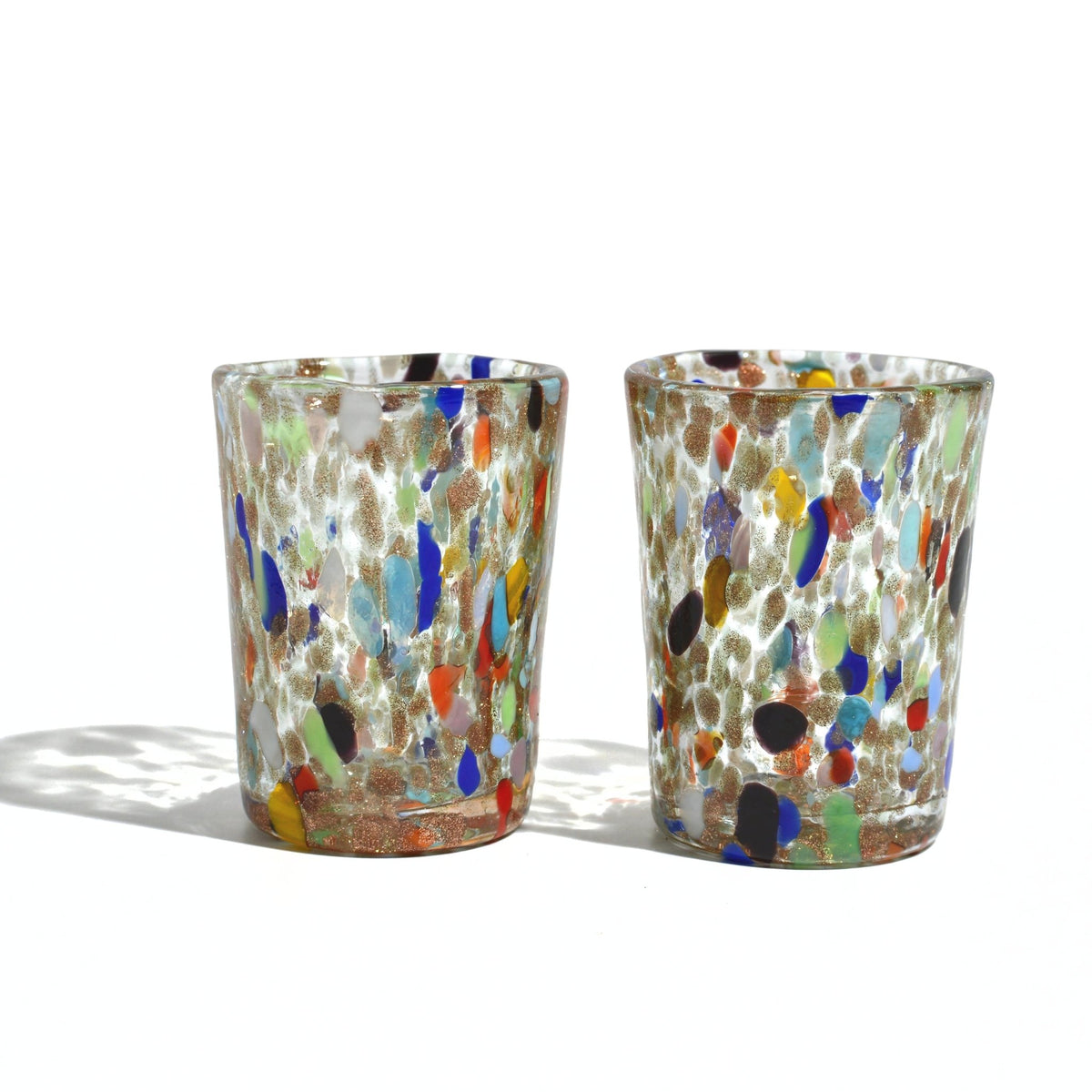 Murano Glass Tesoro Shot Glasses, Set of 2, Made in Italy