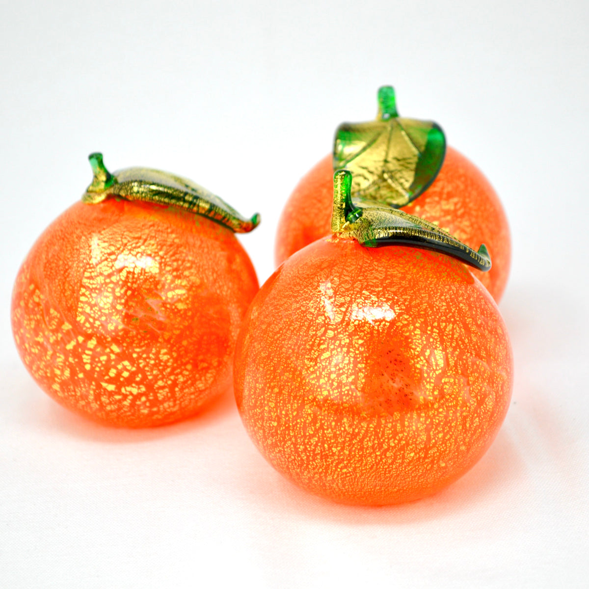 Life-size Murano Glass Oranges, Blown Glass Fruit, Made in Italy - My Italian Decor