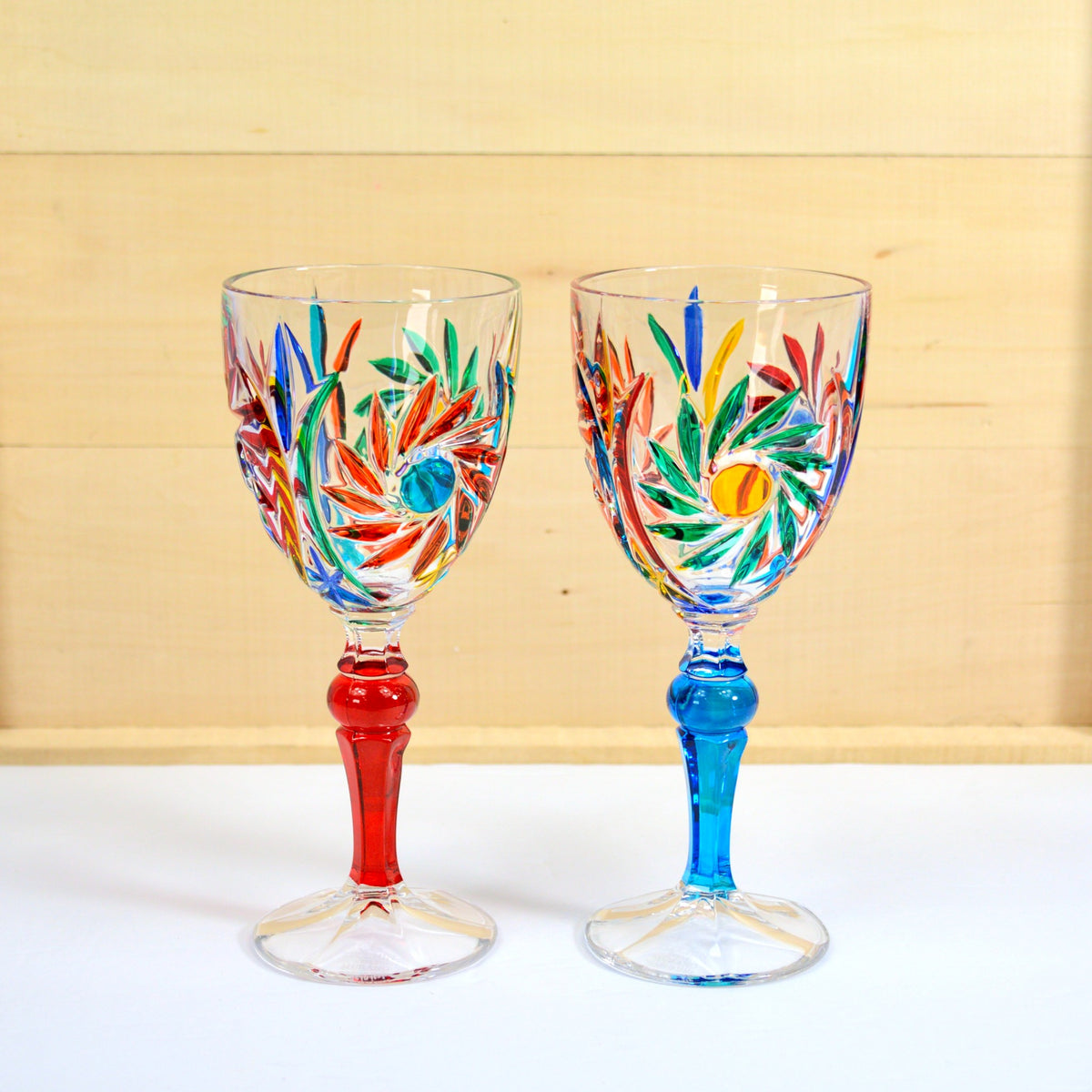 Twizzler Wine Glasses, Set of 2, Made in Italy - My Italian Decor