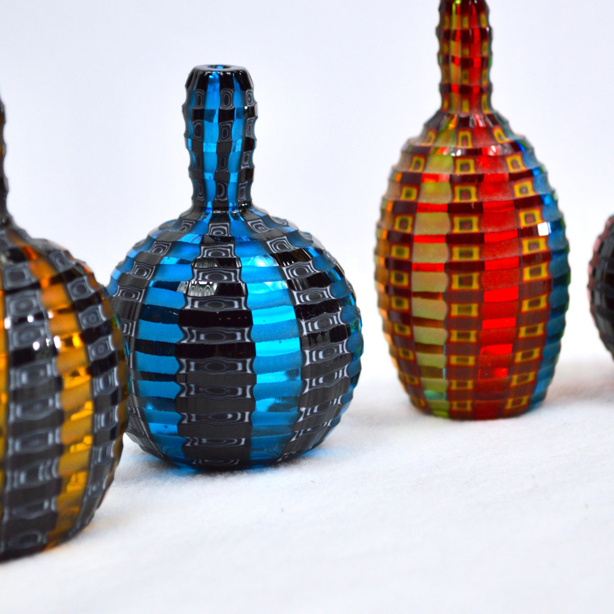 Murano Glass Millefiori Petite Decorative Bottle - Single bottle, Choice of color - My Italian Decor