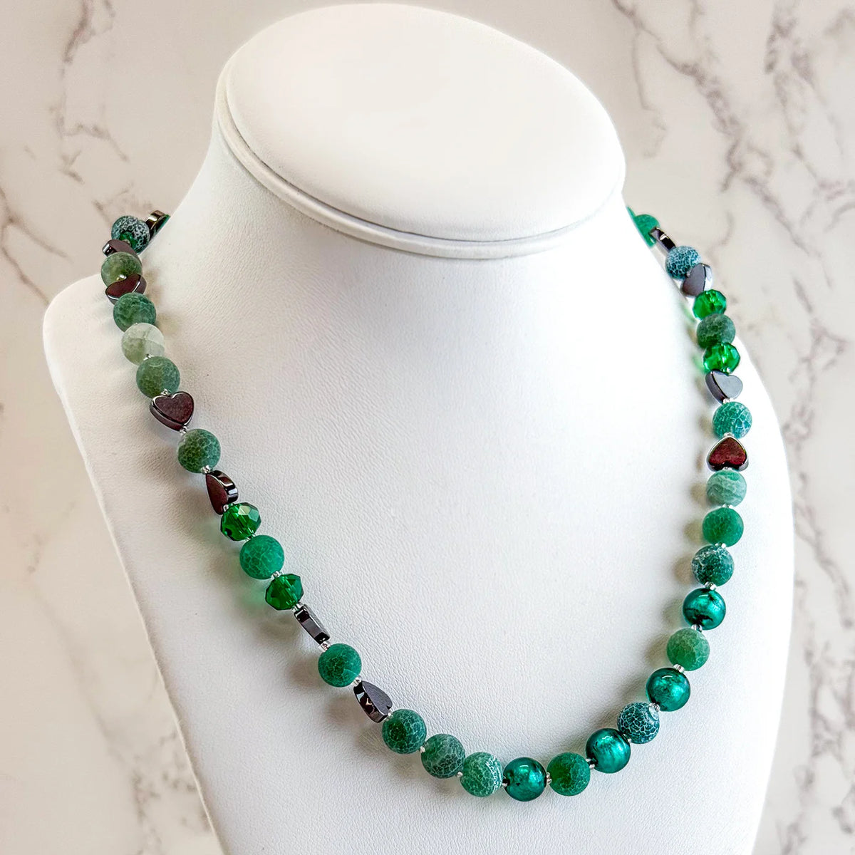 Colorful Beaded Necklace, Made in Murano, Italy