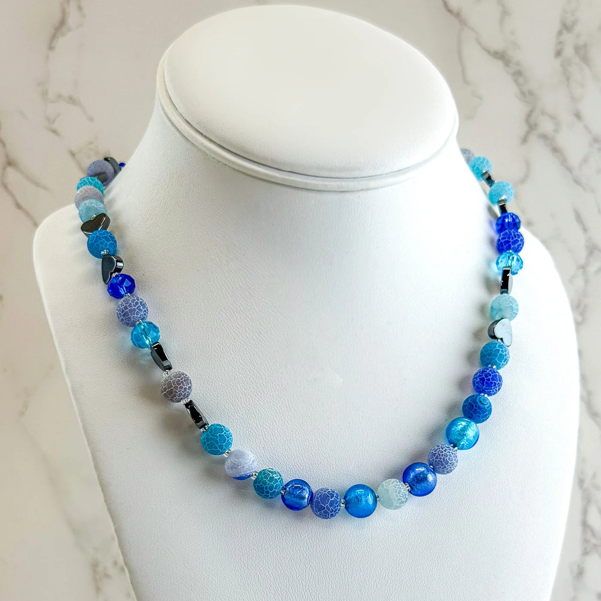 Colorful Beaded Necklace, Made in Murano, Italy