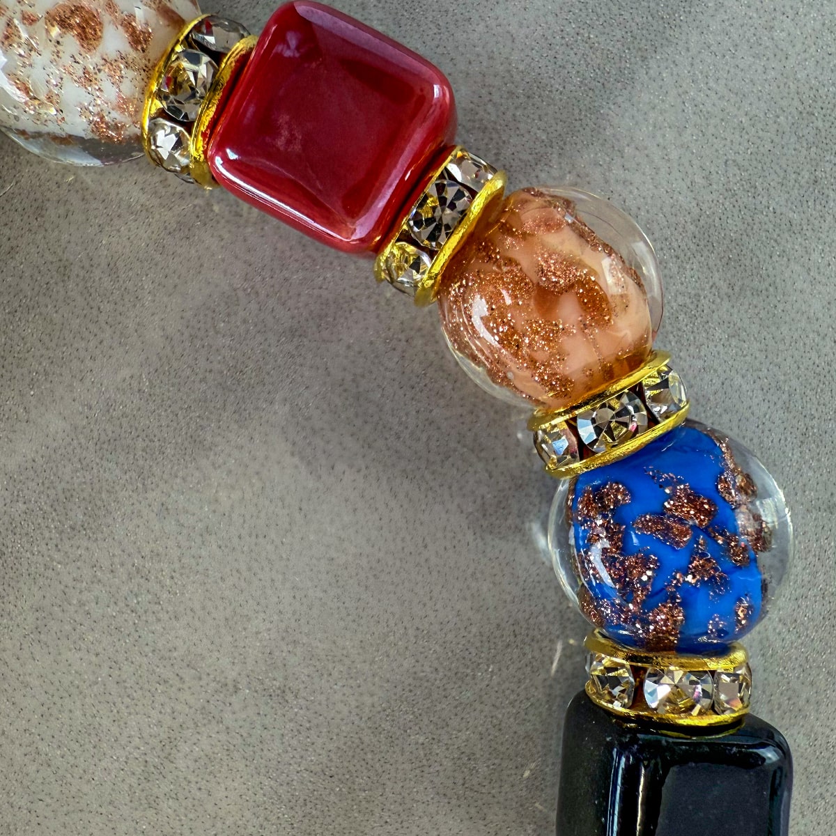 Multicolor Beaded Necklace / Bellagio  Bracelet - Made in Italy