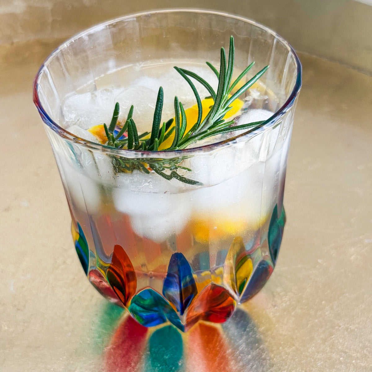 Italian Crystal Demi Swatch Short Drinking Glasses, Set of 2 - My Italian Decor