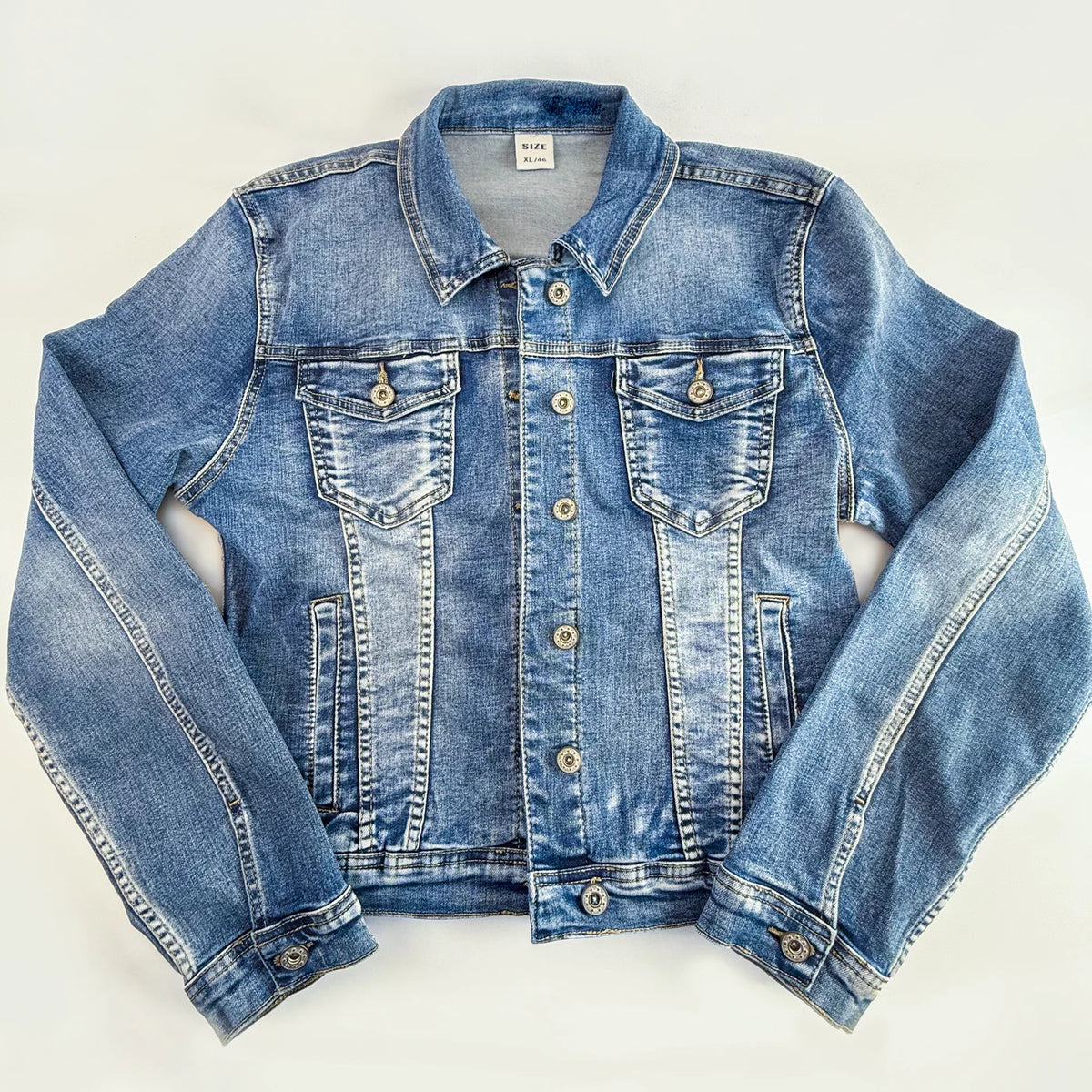 Denim Jacket with Italian Art Tapestry