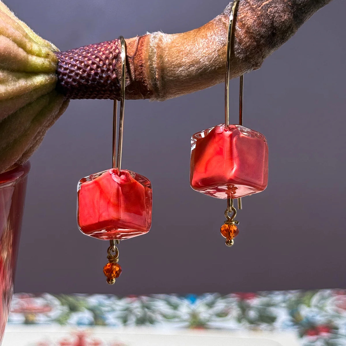 Murano Glass Dolce Earrings, Handcrafted in Italy