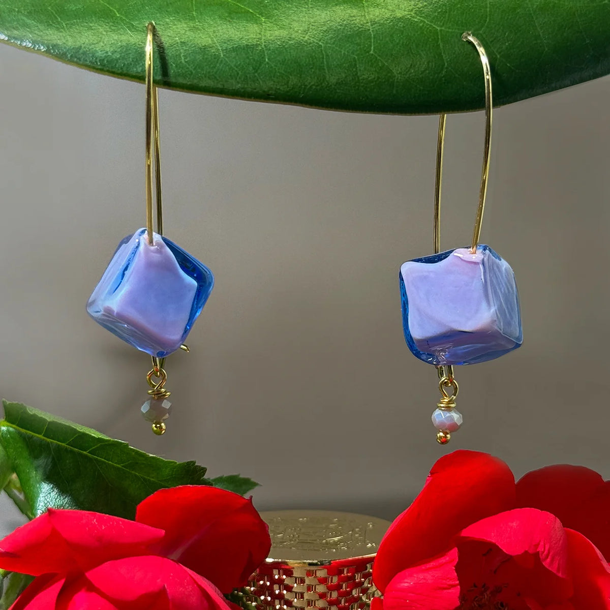 Murano Glass Dolce Earrings, Handcrafted in Italy