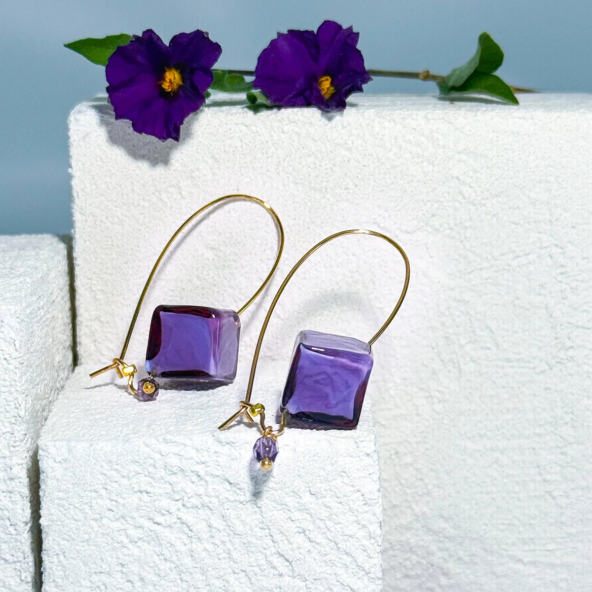 Murano Glass Dolce Earrings, Handcrafted in Italy