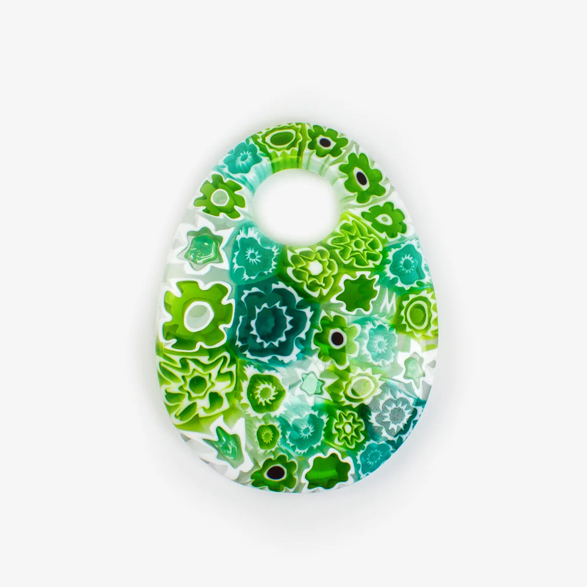 Large Oval Millefiori Pendant - Made by Ercole Moretti