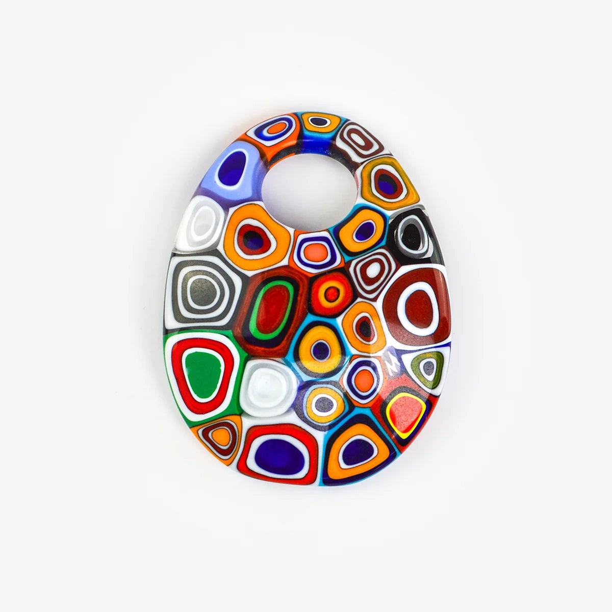 Large Oval Millefiori Pendant - Made by Ercole Moretti
