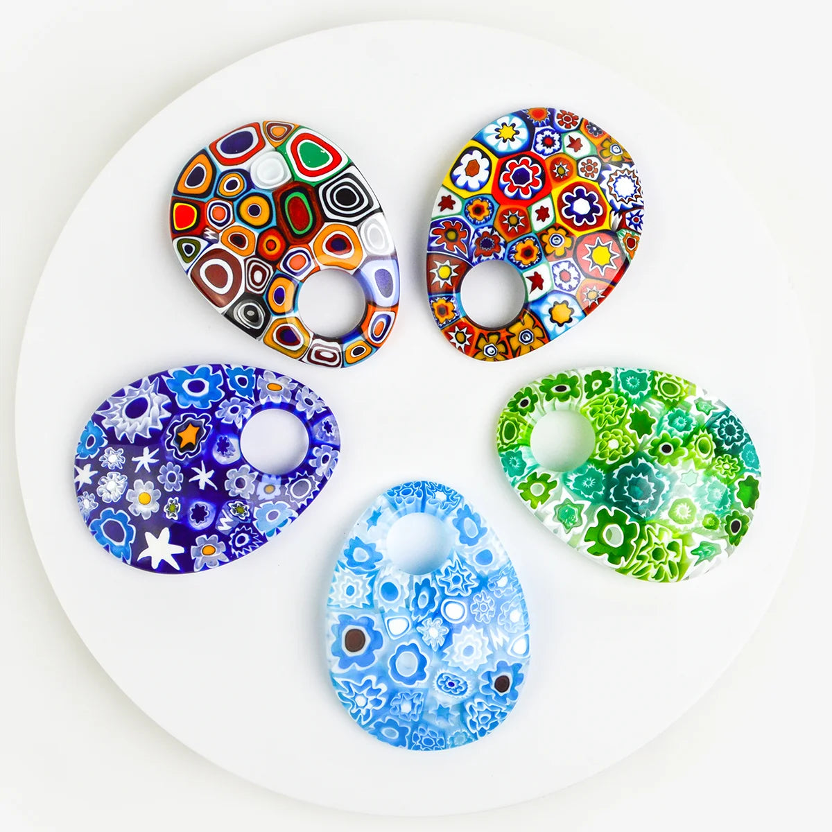 Large Oval Millefiori Pendant - Made by Ercole Moretti