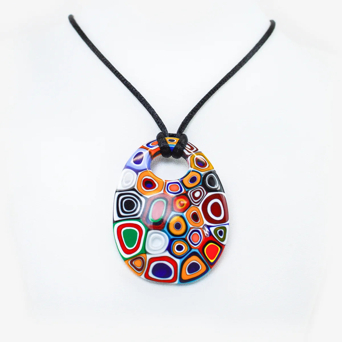 Large Oval Millefiori Pendant - Made by Ercole Moretti