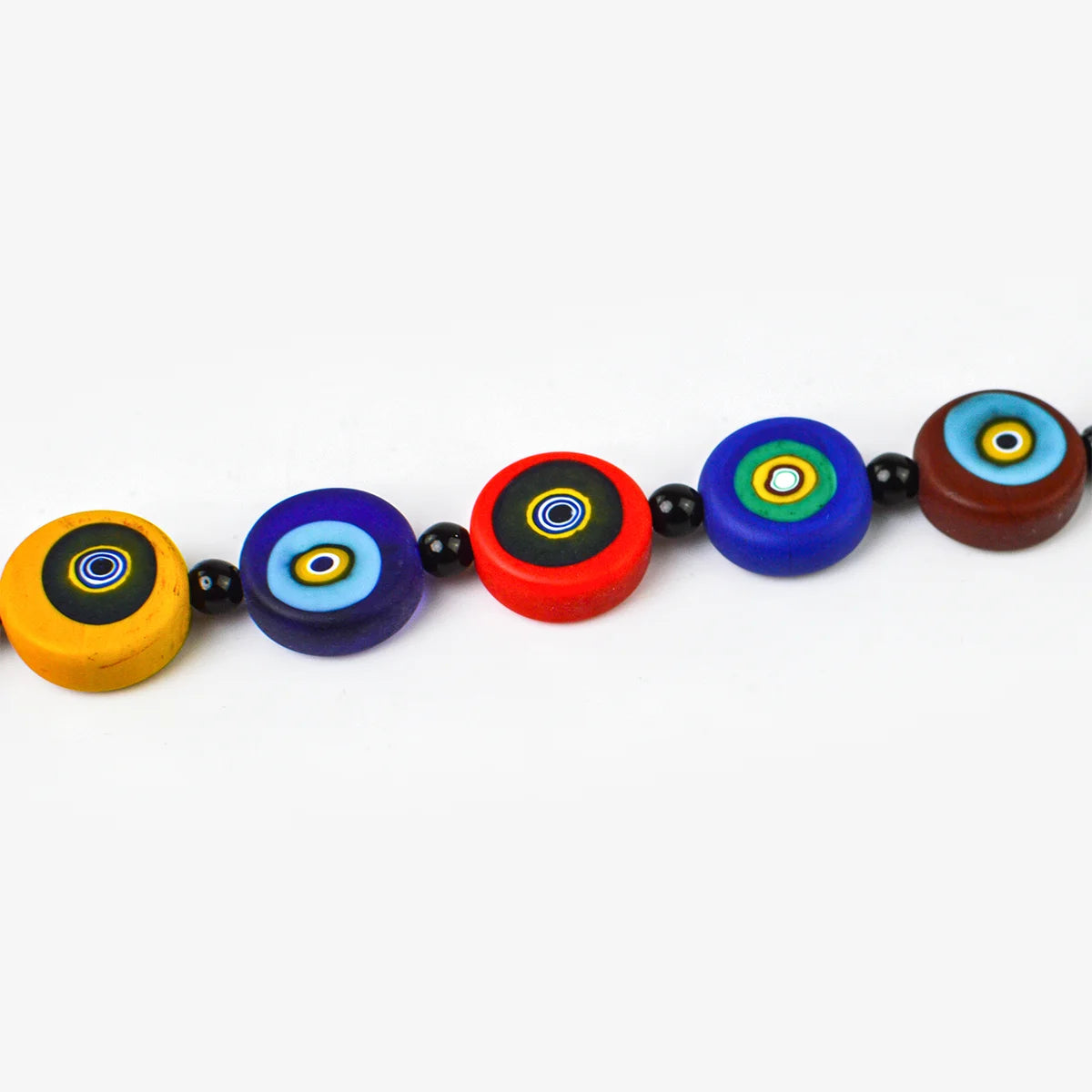Flat Bead Millefiori Necklace