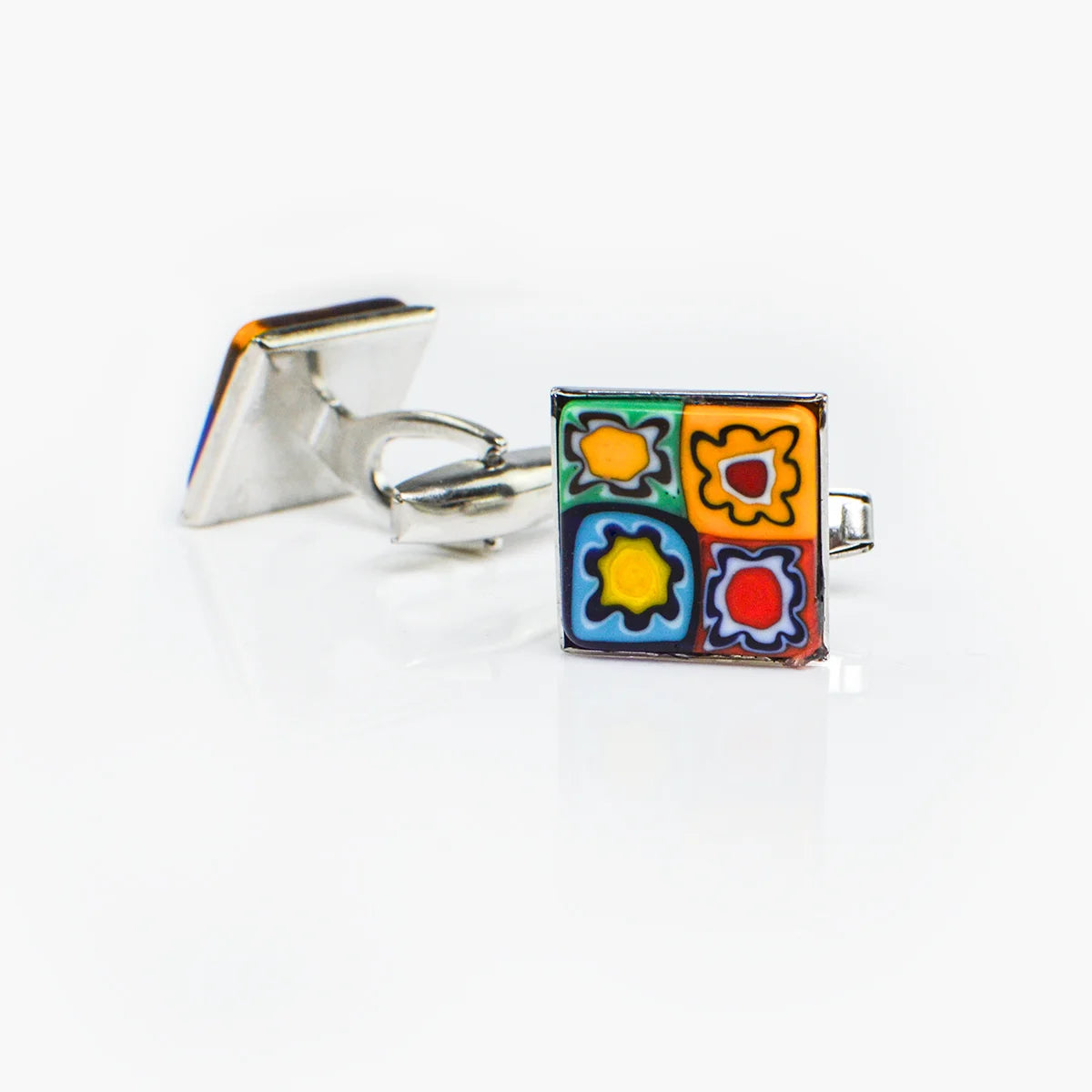 Murano glass cufflinks by My Italian Decor featuring elegant, handcrafted glass designs for men's accessories.