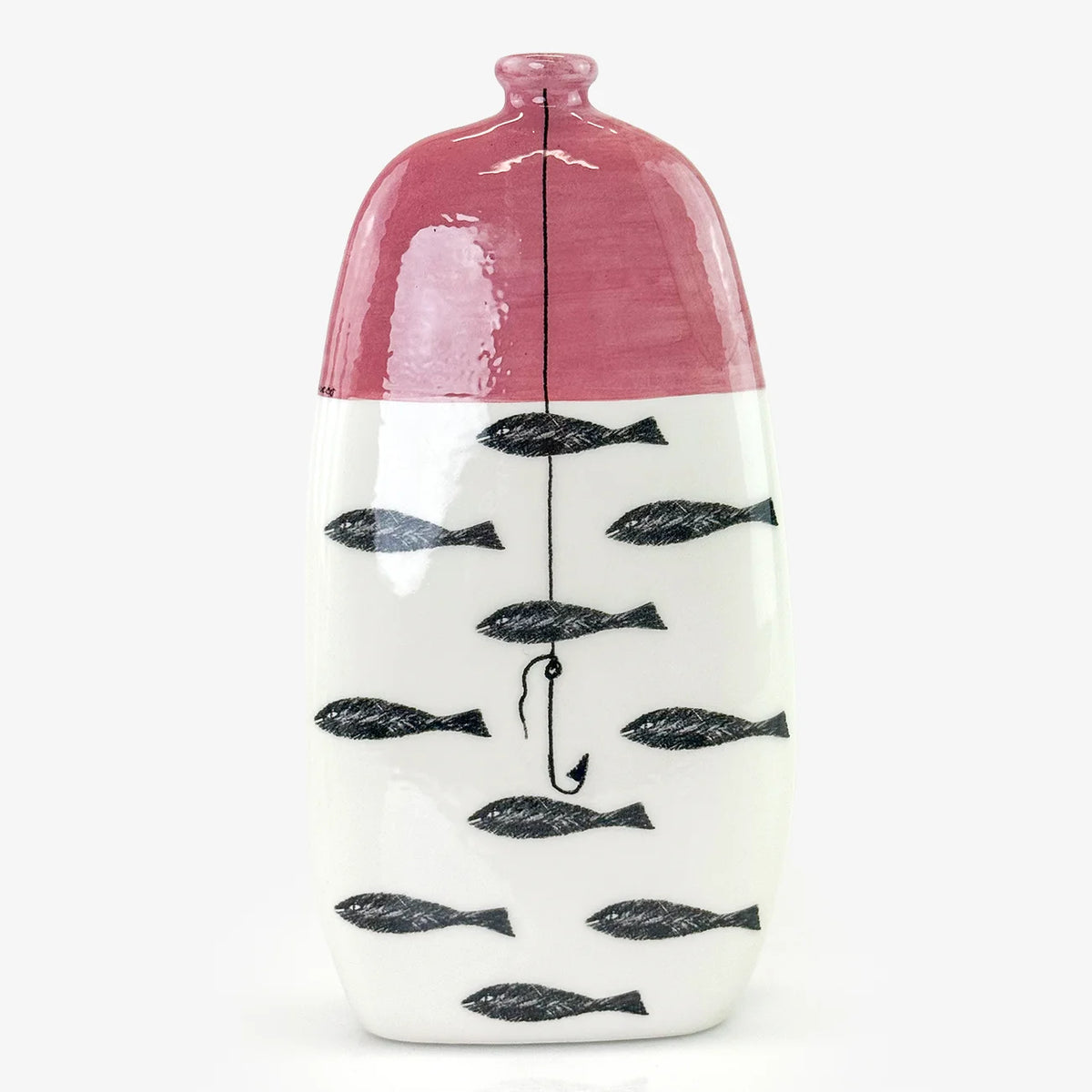 Hand-painted ceramic bottle vases from My Italian Decor, featuring colorful fable designs, made in Naples for home and garden decor.