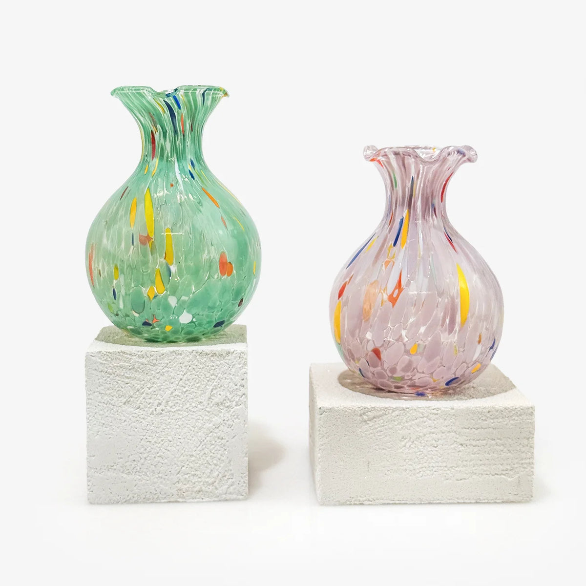 Murano Glass Fiori Small Vase, Made in Italy