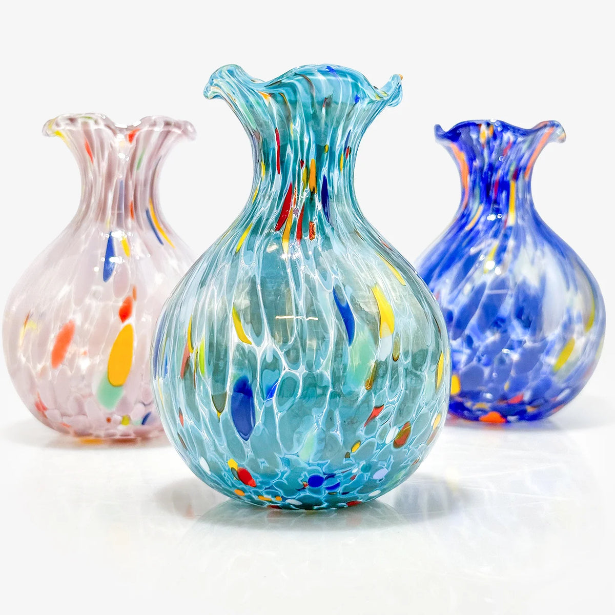 Murano Glass Fiori Small Vase, Made in Italy