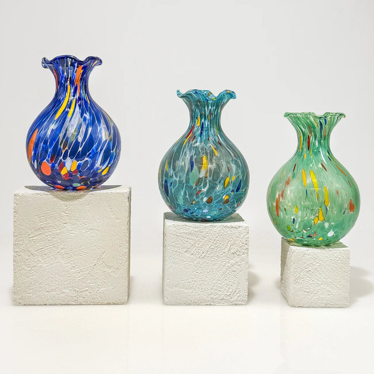 Murano Glass Fiori Small Vase, Made in Italy